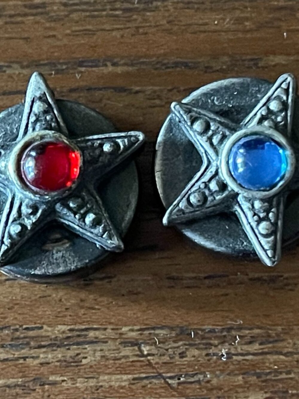 Vintage Western Stars Button Covers - Set of 2